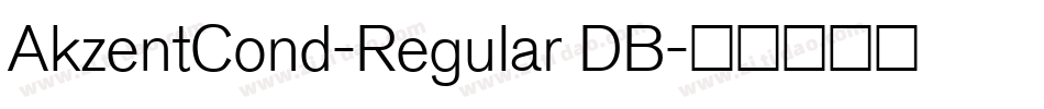 AkzentCond-Regular DB字体转换